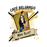 Camiseta Café Belgrado Super Heroes - Mike Scott